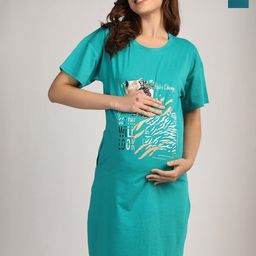 Duchess Women Pack Of 2 Graphic Printed Maternity Nightdress-image-32