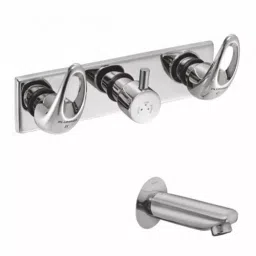 PLUMBER Concealed Wall Mixer, One Composite Body, with Wall Spout and Flange (Combo), SLR-510CB-31