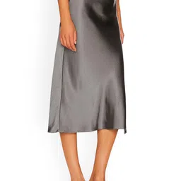 Outzidr A-Line Flared Midi Skirt-image-47