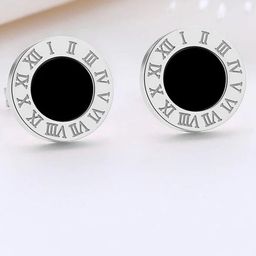 MYKI Silver-Plated Contemporary Studs-16