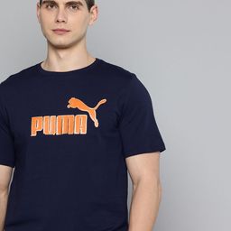 Puma Brand Logo Foil Printed Pure Cotton T-shirt-image-102
