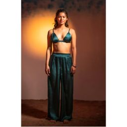 erotissch Women Green Solid Beachwear Co-Ord (Set of 2)-picture-20
