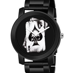 SWADESI STUFF Men Dial & Bracelet Style Straps Analogue Watch METAL BLACK 13B-34