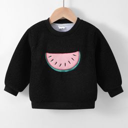 Kookie Kids Full Sleeves Sweatshirt with Watermelon Patch - Black-image-16