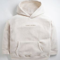 Cherry Crumble By Nitt Hyman Full Sleeves Solid Classy Caramel Hooded Sweatshirt - Cream-picture-5