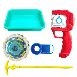 PLUSPOINT Bey Battling Top Burst Launcher Grip Toy Blade Set Gyros Blades Battling Tops Metal Fusion Starter Set with Launchers Gift Toys for Boys Kids Children Age 6+-15