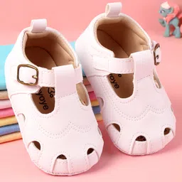 Babyoye Booties with Velcro Closure - White-picture-21
