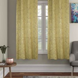 RRC Premium Polyester Blackout Curtains For Window 100% Light Blocking Yellow-image-55