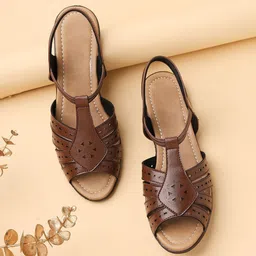 V-WALK Women Open Toe Slingback Strap Sandals-image-94