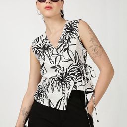 Bene Kleed Women Floral Print Tropical Cotton Wrap Top-image-78