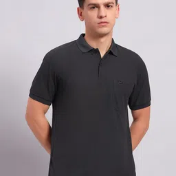 BLACK BLINK Men Solid Polo Collar Slim Fit T-shirt-74