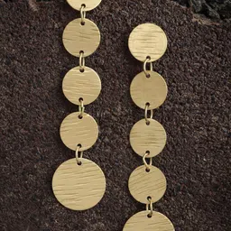 DressBerry Gold-Plated Contemporary Drop Earrings-image-60