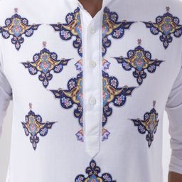 DEVOILER Men Ethnic Motifs Printed Regular Kurta with Pyjamas image 2