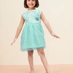 Toonyport Girls Self Design Printed Fit & Flare Dress-image-43