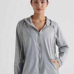 JC Collection Women Hooded Typography Printed Lightweight Sporty Jacket-picture-5