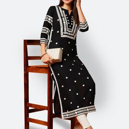 KALINI Ethnic Motifs Embroidered Kurta-picture-26