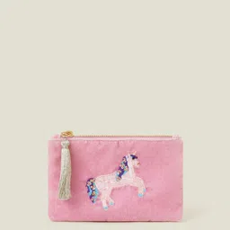 Accessorize Girls UnicornTextured Embellished Zip Around Wallet-image-51