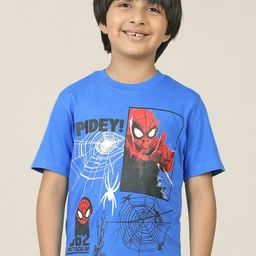 Kids Ville Boys Spider-Man Graphic Printed Round Neck Cotton T-shirt-picture-7