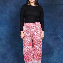 Exotic India Women Floral Printed Trousers-image-91