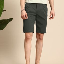 Mast & Harbour Men Pleated Shorts-image-59