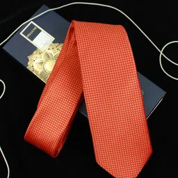PELUCHE Men Red Checked Broad Tie-picture-15