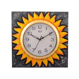 eCraftIndia KWC541 Wooden Glorious Sun Design Artistic Handcrafted Wall Clock-image-49