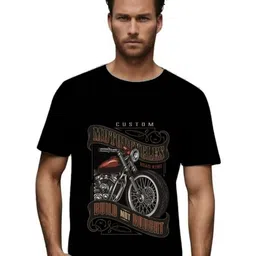 BLUEFICUS Graphic Printed Round Neck Bio Finish Slim Fit T-shirt-image-76