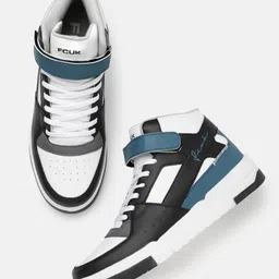 FCUK Men Colourblocked Mid-Top Sneakers-image-27