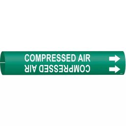 BRADY Pipe Marker Compressed Air Green & White for 1-1/2 to 2-3/8 inch Outer Diameter Pipe, 6GT29-image-53