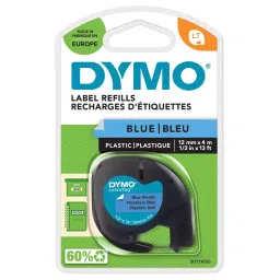 DYMO Label, Tape, Plastic, Blue, 12Mmx4M, S0721650-37