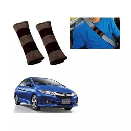 Auto Pearl Seat Belt Cushion (Pack of 2, Brown Black) Compatible for Honda City-image-102