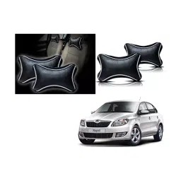 Auto Pearl Black Dots CV Car Neck Rest Pillow Compatible for Skoda Rapid-image-71