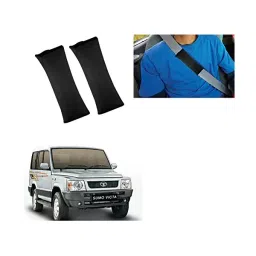 Auto Pearl Seat Belt Cushion (Pack of 2, Black) Compatible for Sumo Victa-35