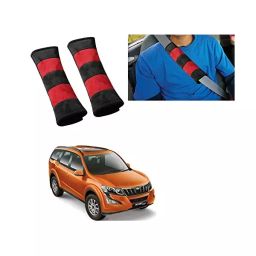 Auto Pearl Seat Belt Cushion (Pack of 2, Black, Red) Compatible for Mahindra XUV 500 2015-image-45