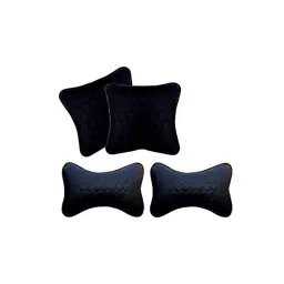 Auto Pearl Black Blue Ball Neck Rest with Cushion 4 Pcs Compatible for Toyota Corolla Altis 2015-image-79