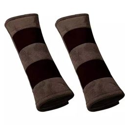 Auto Pearl Seat Belt Cushion (Pack of 2, Brown Black) Compatible for -All Cars GN07-image-2
