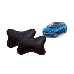 Auto Pearl Black Red CV Car Neck Rest Pillow Compatible for Tata Tiago 2019-image-29