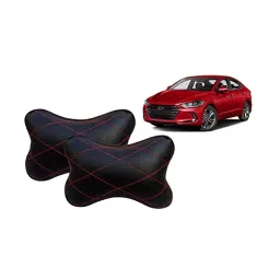 Auto Pearl Black Red CV Car Neck Rest Pillow Compatible for Elantra 2017-28