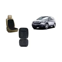 Auto Pearl Car Wooden Bead Seat Cushion with Grey Velvet Border for Compatible Honda CRV 2 Pcs-image-32