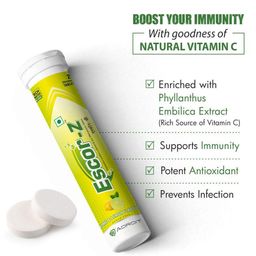 ESCOR-Z Set Of 4 Immunity Tablets - Vitamin C Lime & Lemon Flavour - 20 Tablets Each image 5
