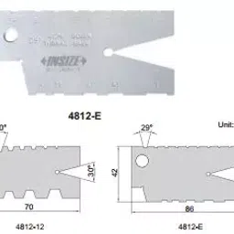 Insize Range 1-10 TPI Thread Gauge 4812-E-28