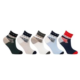 Bonjour Boys Pack Of 5 Printed Ankle-Length Socks-39