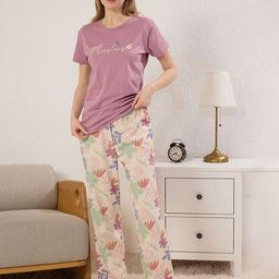 Trendyol Women Graphic Printed Night suit-picture-44