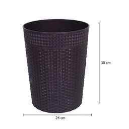 Kuber Industries Brown 2 Pcs Textured Open Dustbin 10 L Each image 3