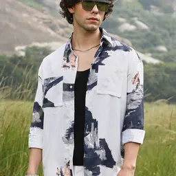 Campus Sutra Men Comfort Opaque Printed Casual Shirt-picture-1