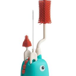 Adore Li'l Dino  3 in 1 Bottle Cleaning Brush kit with Drying Stand with Food Grade Silicone Bristles - Mint Green-picture-19