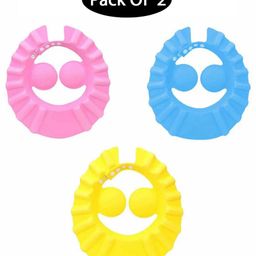 Mihar Essentials Silicone Crown Shape Baby Shower Cap Pack Of 2 -COLOR MAY VARY-image-44
