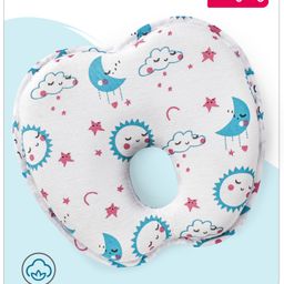 Babyhug Memory Foam Head Shaping Baby Pillow with Cloud Print - Multicolor-13