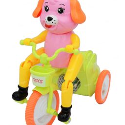 Toysire Dog Stunt Tricycle Dancing Toy with Flashing Light & Sound Bump & Go 360 Degree Rotating Musical Bicycle Toys-8