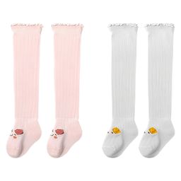 SYGA Set Of 2 Cotton Solid Socks - Pink & Grey-94